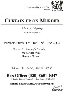 Curtain Up on Murder poster