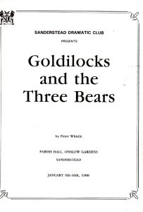 Goldilocks and the Three Bears poster